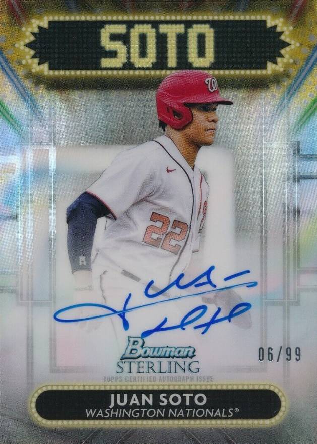 2022 Bowman Sterling Sterling Signage Autographs Juan Soto #SSAJS Baseball Card