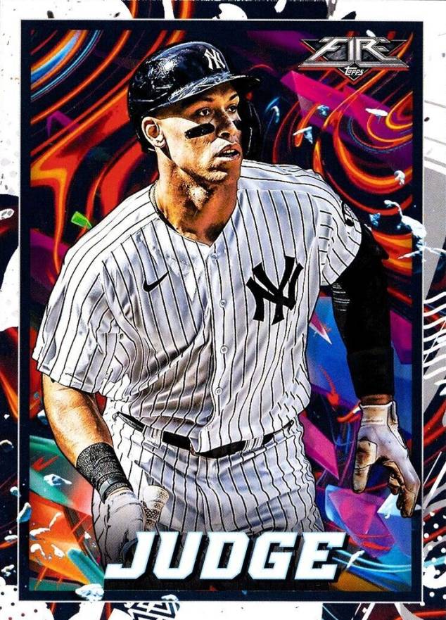 2022 Topps Fire Aaron Judge #120 Baseball Card