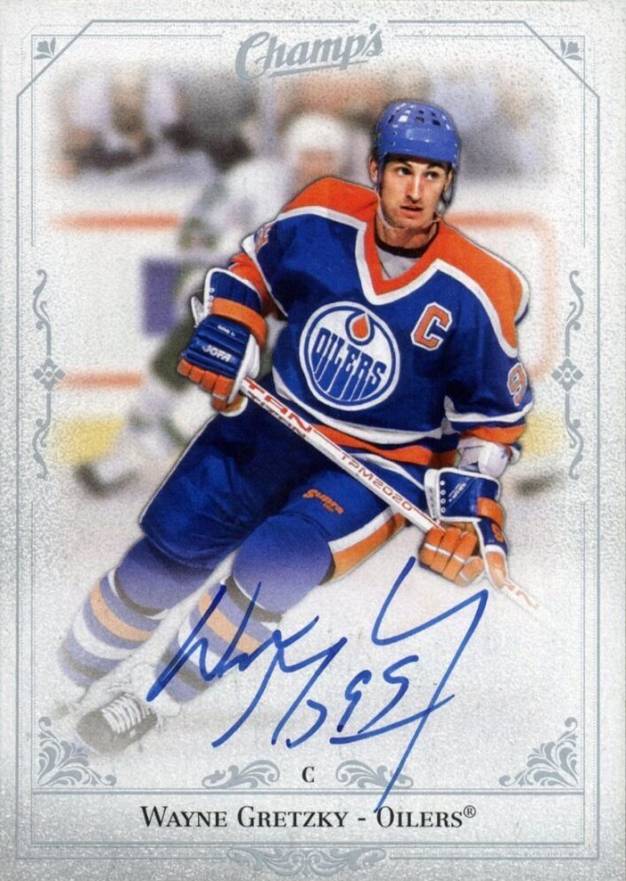 2020 Upper Deck Clear Cut Champs Autographs Wayne Gretzky #CWG Hockey Card