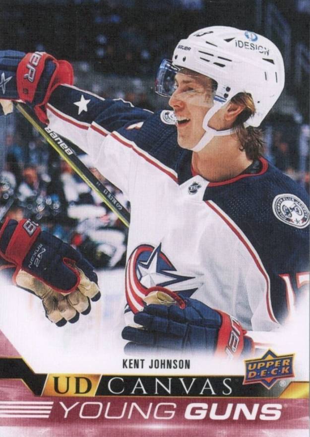 2022 Upper Deck Canvas Kent Johnson #C91 Hockey Card