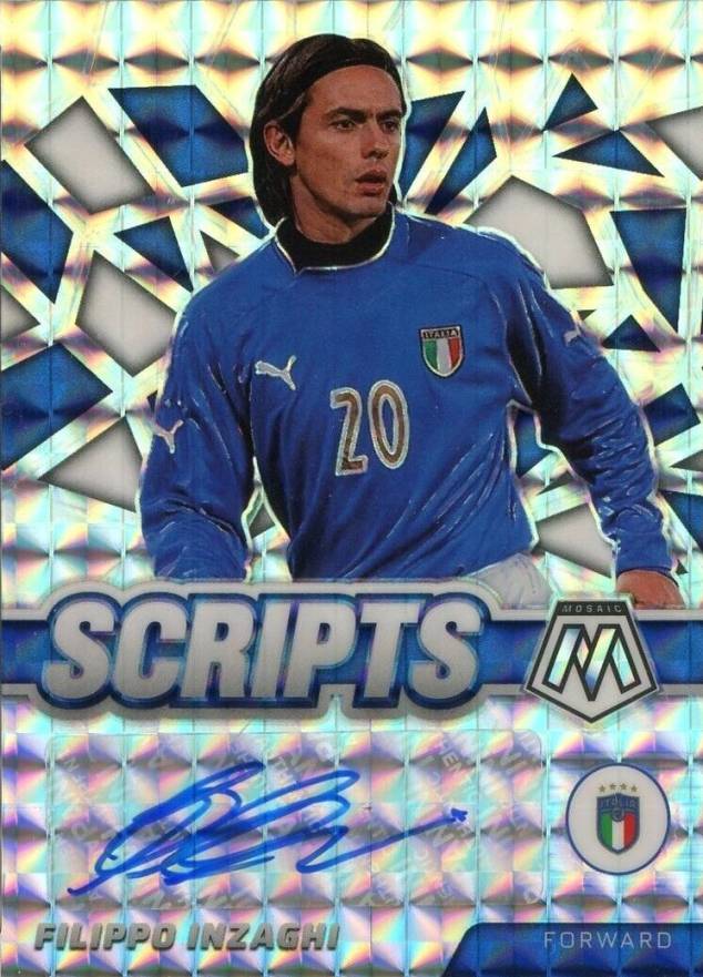 2021 Panini Mosaic FIFA Road to World Cup Scripts Mosaic Autographs Filippo Inzaghi #FI Soccer Card