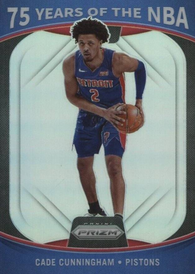 2021 Panini Donruss Optic 75 Years of the NBA Cade Cunningham #21 Basketball Card