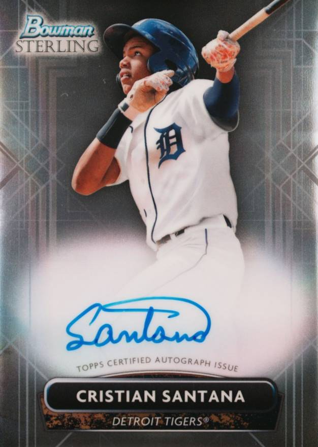 2022 Bowman Sterling Prospect Autographs Cristian Santana #PACS Baseball Card