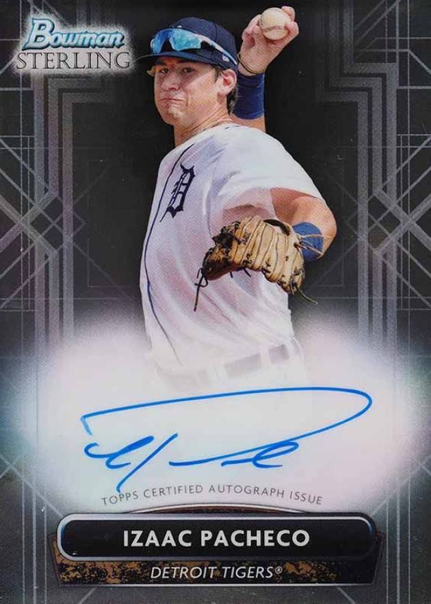 2022 Bowman Sterling Prospect Autographs Izaac Pacheco #PAIP Baseball Card