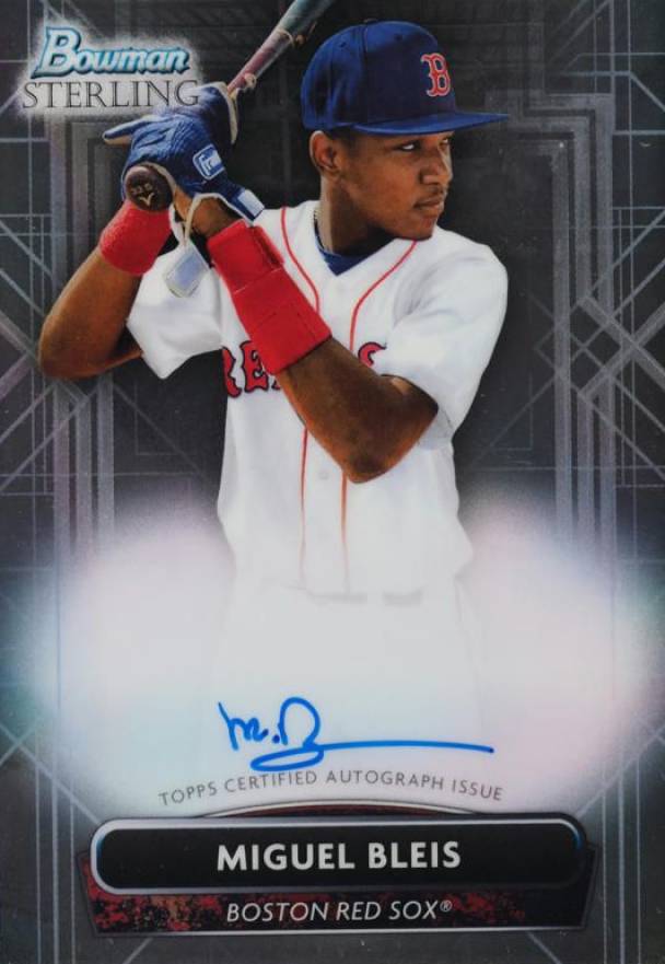 2022 Bowman Sterling Prospect Autographs Miguel Bleis #PAMB Baseball Card