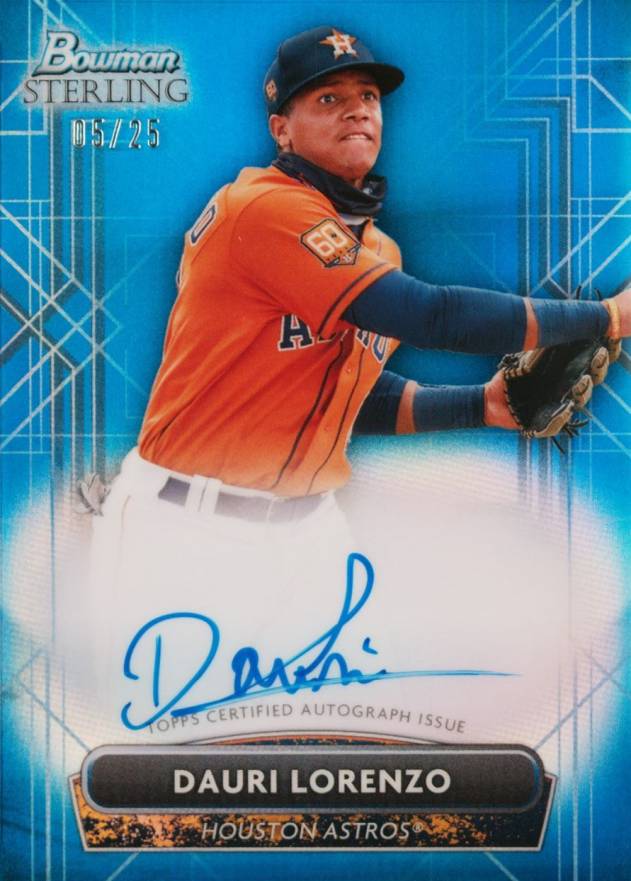 2022 Bowman Sterling Prospect Autographs Dauri Lorenzo #PADL Baseball Card