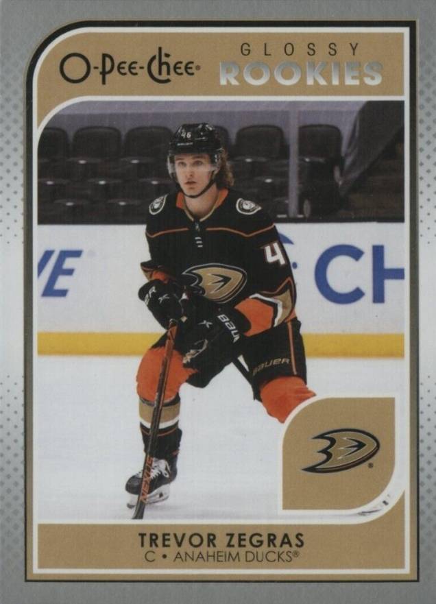 2021 Upper Deck O-Pee-Chee Glossy Trevor Zegras #R8 Hockey Card