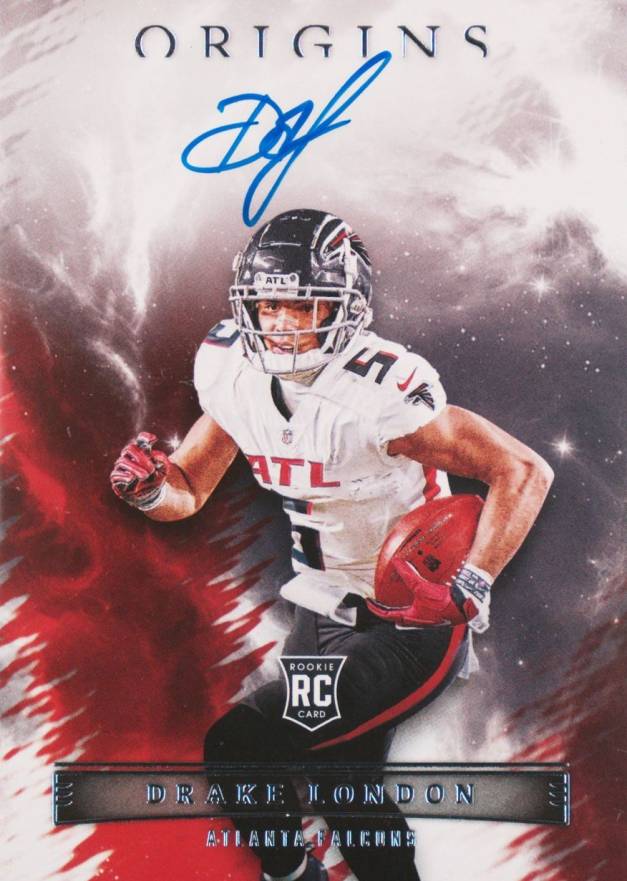 2022 Panini Origins Rookie Autographs Drake London #RAUDLO Football Card