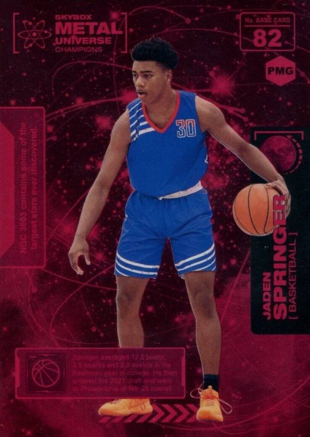 2021 Skybox Metal Universe Champions Jaden Springer #82 Basketball Card