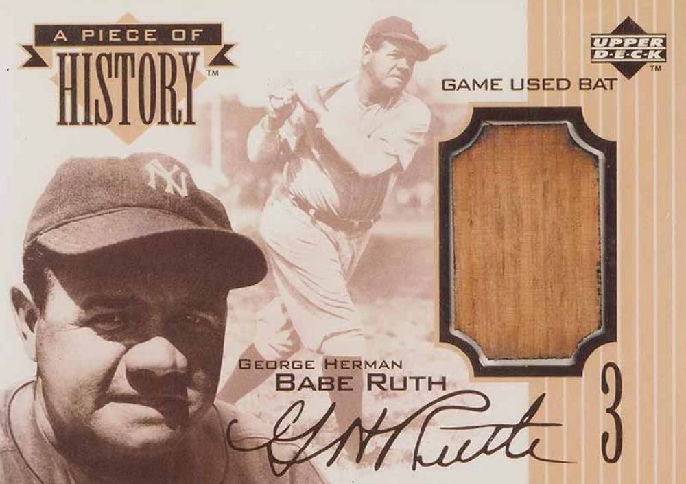 1999 Upper Deck Piece of History Babe Ruth #PH Baseball Card