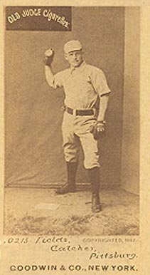 1887 Old Judge Fields, Catcher, Pittsburg #160-5b Baseball Card