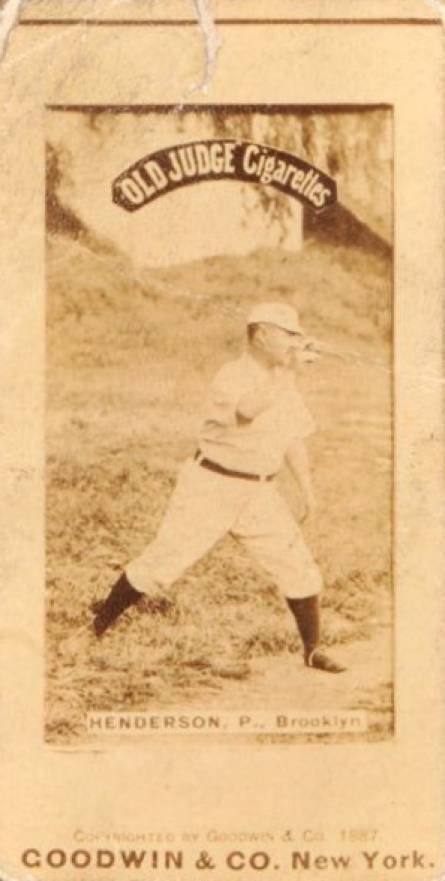 1887 Old Judge Henderson, P., Brooklyn #222-4b Baseball Card