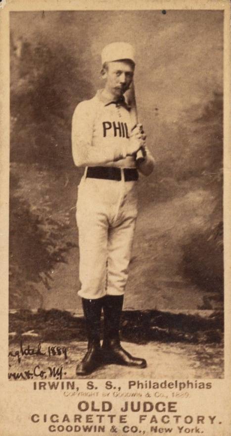 1887 Old Judge Irwin, S.S., Philadelphias #244-9a Baseball Card