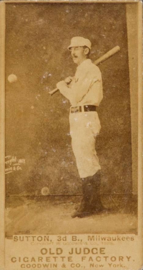 1887 Old Judge Sutton, 3d B., Milwaukees #448-7a Baseball Card