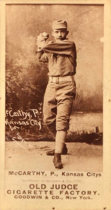 1887 Old Judge McCarthy, P., Kansas Citys #302-1a Baseball Card