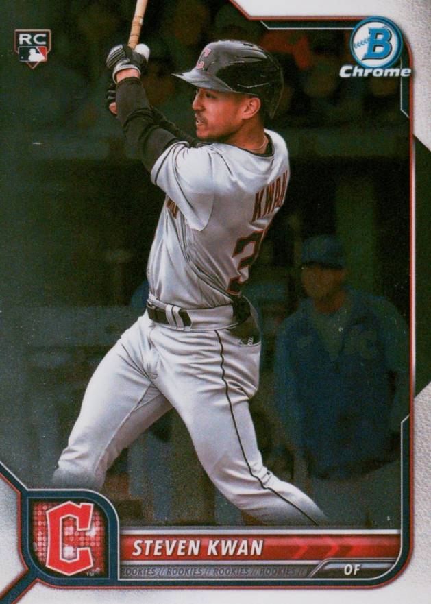 2022 Bowman Chrome Steven Kwan #39 Baseball Card