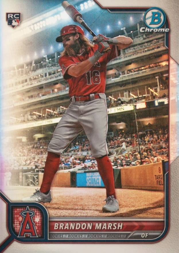 2022 Bowman Chrome Brandon Marsh #70 Baseball Card