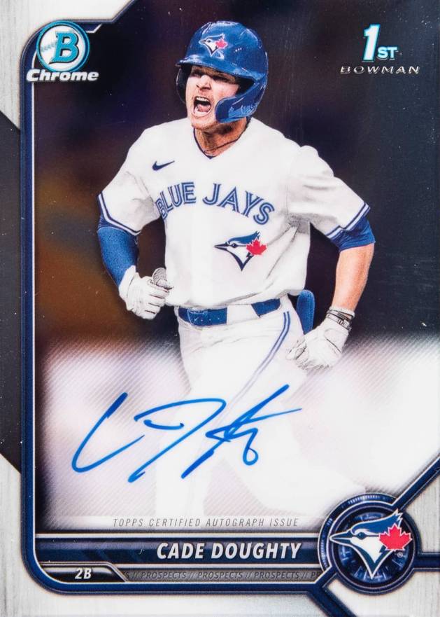 2022 Bowman Draft Chrome Draft Pick Autographs Cade Doughty #CDACDY Baseball Card