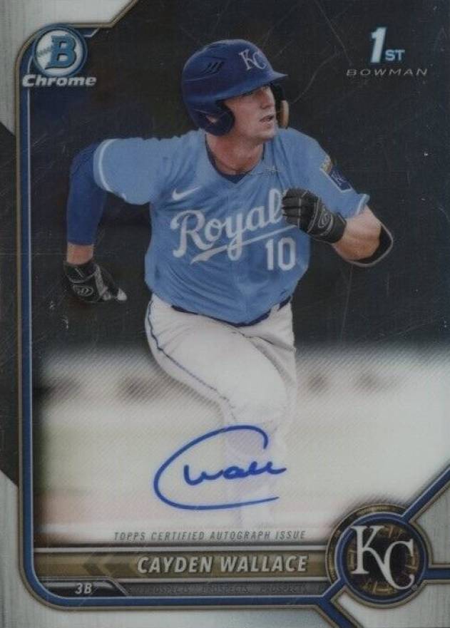 2022 Bowman Draft Chrome Draft Pick Autographs Cayden Wallace #CDACW Baseball Card