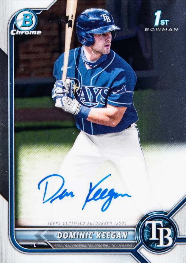 2022 Bowman Draft Chrome Draft Pick Autographs Dominic Keegan #CDADK Baseball Card