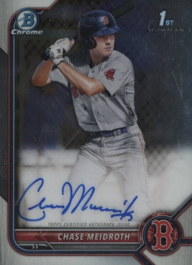 2022 Bowman Draft Chrome Draft Pick Autographs Chase Meidroth #CDACM Baseball Card