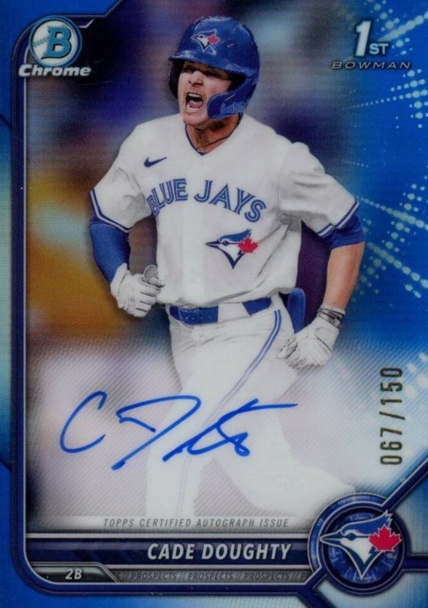 2022 Bowman Draft Chrome Draft Pick Autographs Cade Doughty #CDACDY Baseball Card