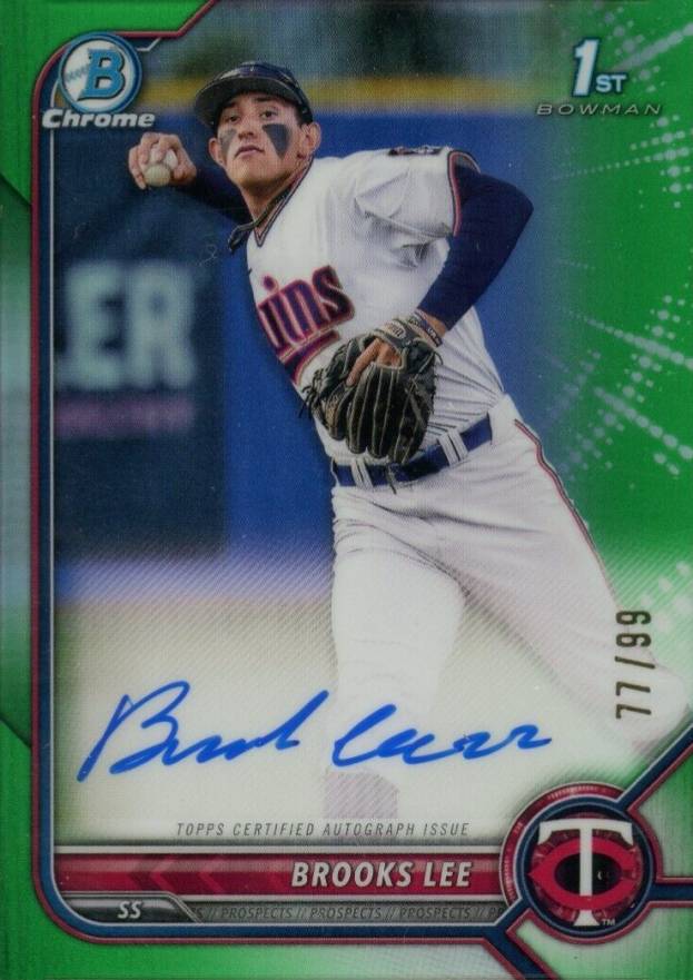 2022 Bowman Draft Chrome Draft Pick Autographs Brooks Lee #CDABL Baseball Card