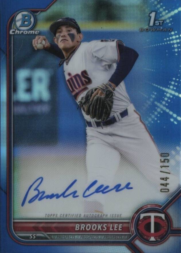 2022 Bowman Draft Chrome Draft Pick Autographs Brooks Lee #CDABL Baseball Card