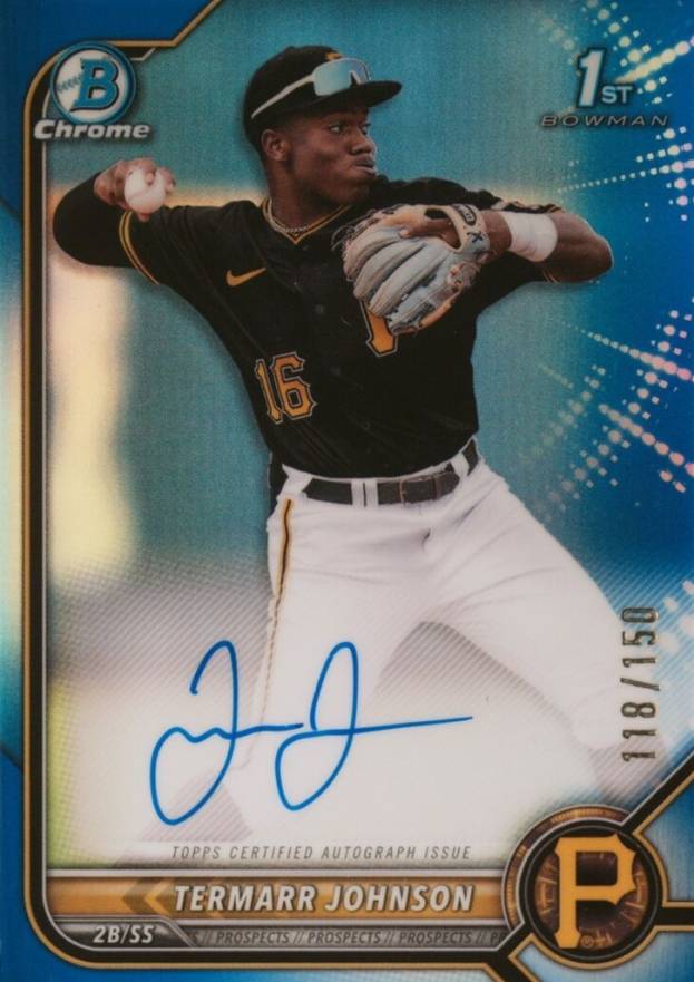 2022 Bowman Draft Chrome Draft Pick Autographs Termarr Johnson #CDATJ Baseball Card