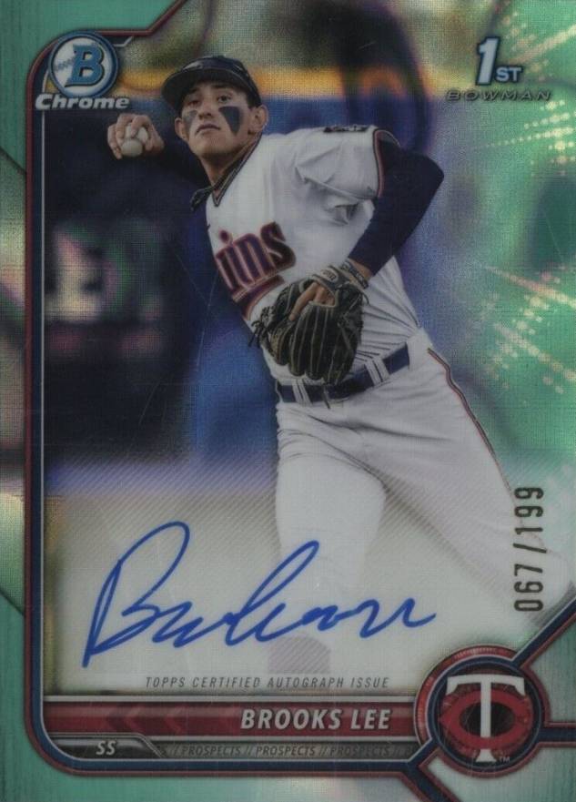 2022 Bowman Draft Chrome Draft Pick Autographs Brooks Lee #CDABL Baseball Card