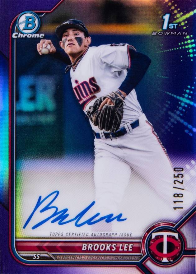 2022 Bowman Draft Chrome Draft Pick Autographs Brooks Lee #CDABL Baseball Card