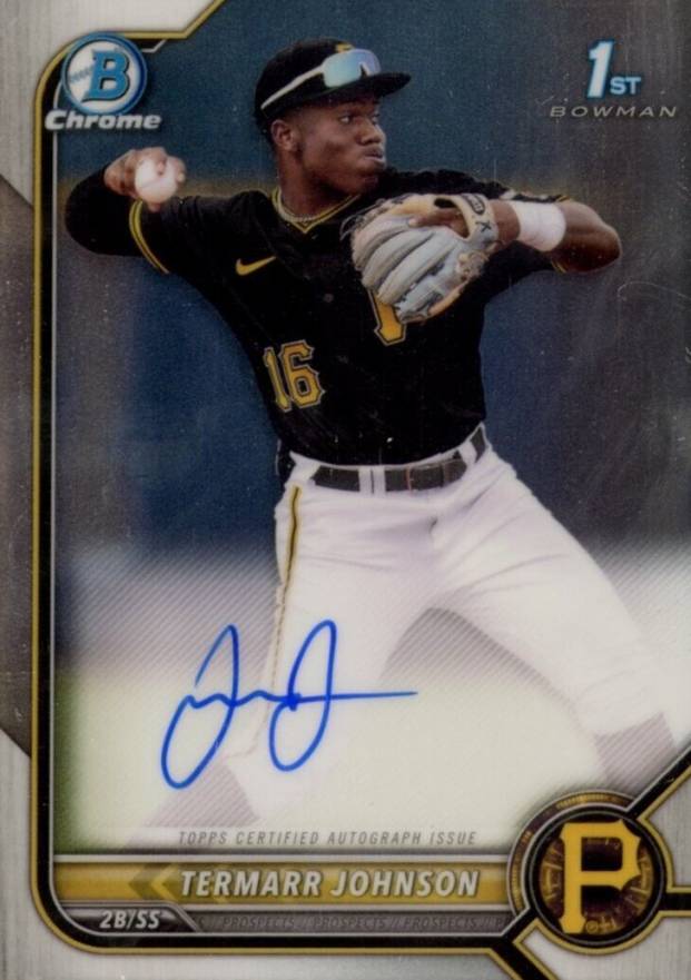 2022 Bowman Draft Chrome Draft Pick Autographs Termarr Johnson #CDATJ Baseball Card