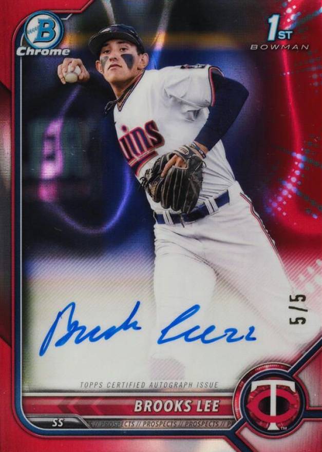 2022 Bowman Draft Chrome Draft Pick Autographs Brooks Lee #CDABL Baseball Card