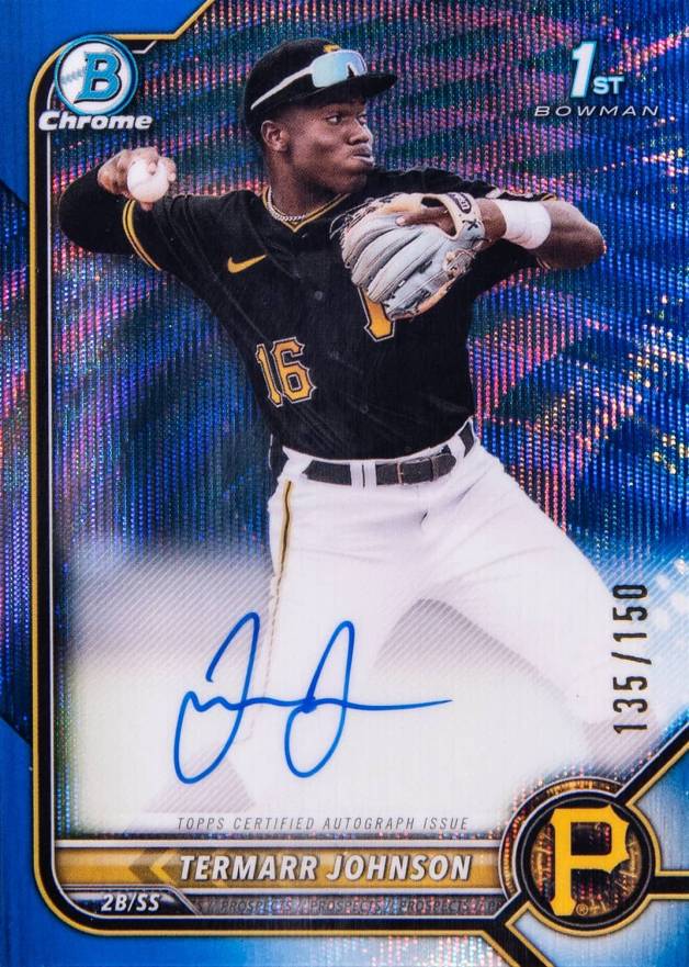 2022 Bowman Draft Chrome Draft Pick Autographs Termarr Johnson #CDATJ Baseball Card