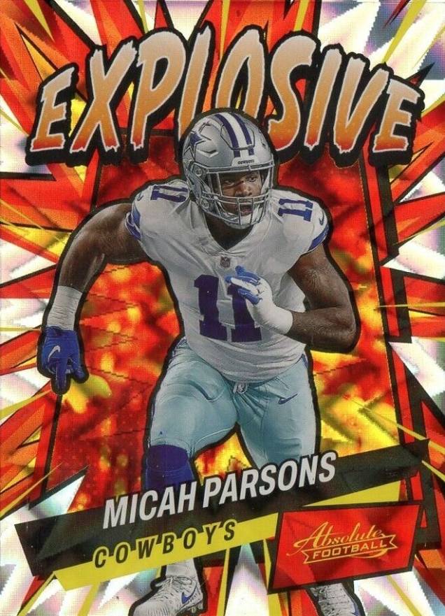 2022 Panini Absolute Explosive Micah Parsons #E33 Football Card