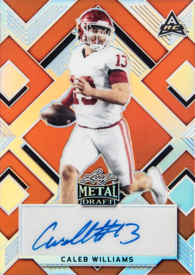 2022 Leaf Metal Draft Autographs Caleb Williams #BACW1 Football Card