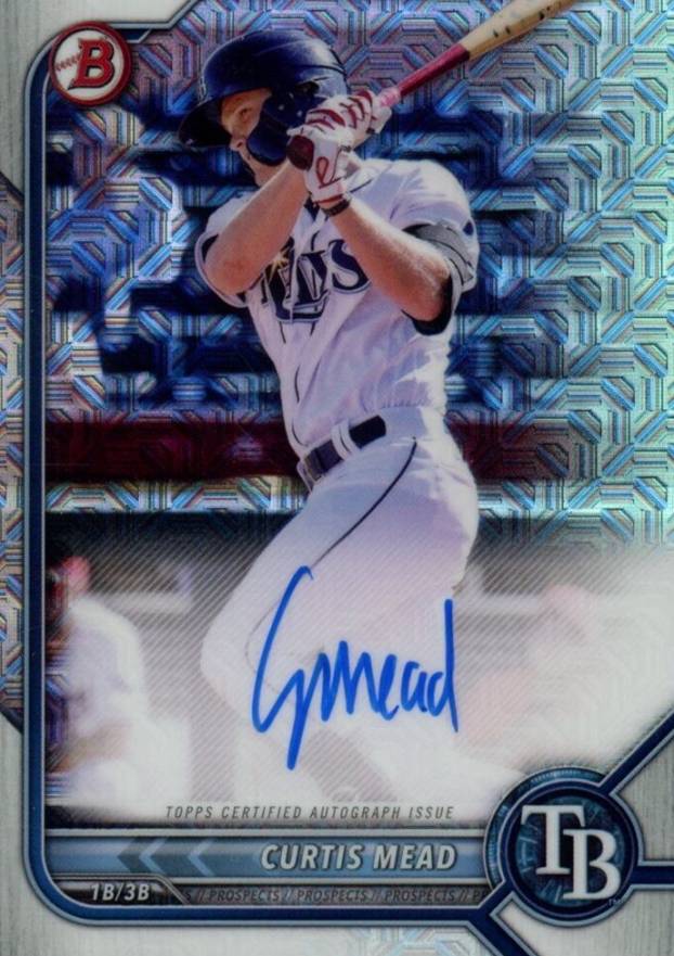 2022 Bowman Chrome Mega Box Autographs Curtis Mead #CMD Baseball Card