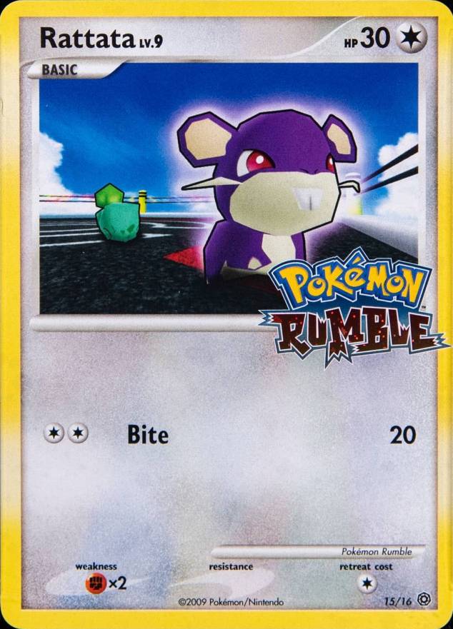 2009 Pokemon Rumble Rattata #15 TCG Card