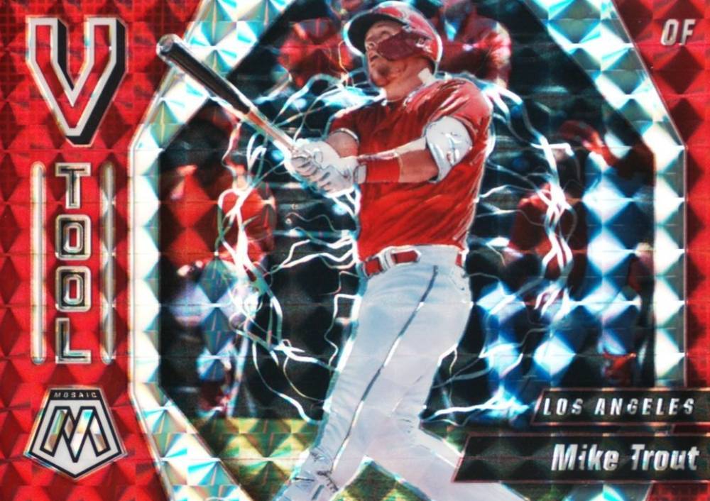 2021 Panini Mosaic V Tool Mike Trout #VT4 Baseball Card