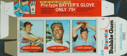 1971 Bazooka No Number Robinson/Aaron/Dierker #11 Baseball Card