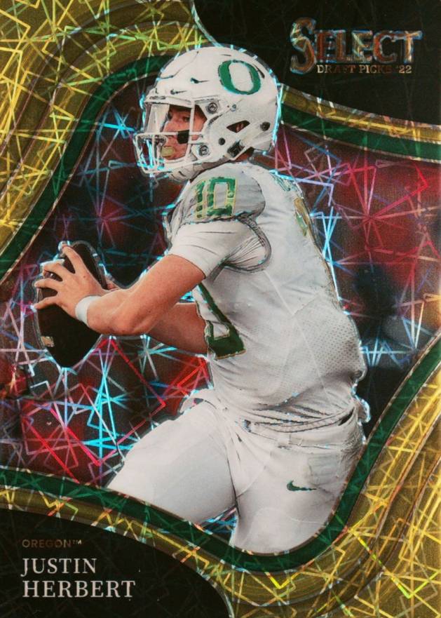 2022 Panini Select Draft Picks Justin Herbert #135 Football Card