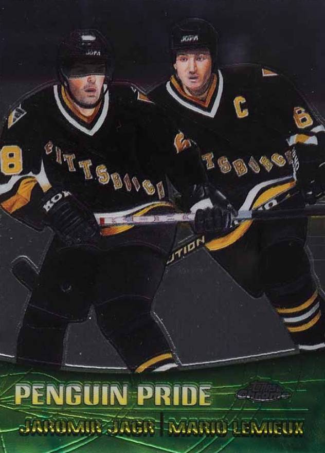 2000 Topps Chrome Combos Jaromir Jagr/Mario Lemieux #TC10 Hockey Card