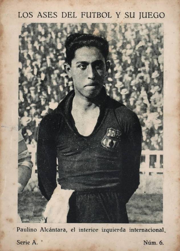 1923 Huecograbado Mumbru los Ases Del Futbol Y SU Juego Paulino Alcantara #6 Soccer Card