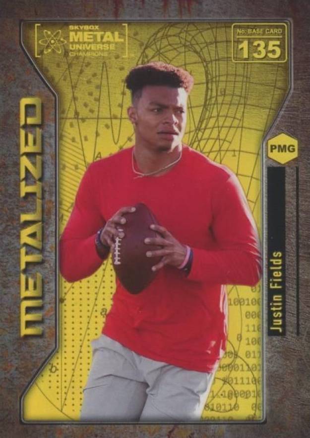 2021 Skybox Metal Universe Champions Justin Fields #135 Football Card