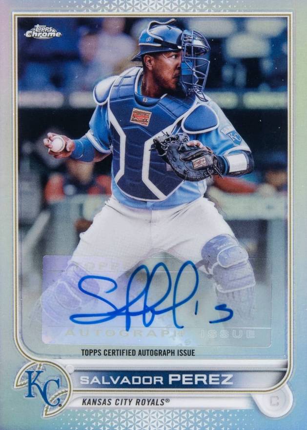 2022 Topps Chrome Update Autographs Salvador Perez #ACSP Baseball Card