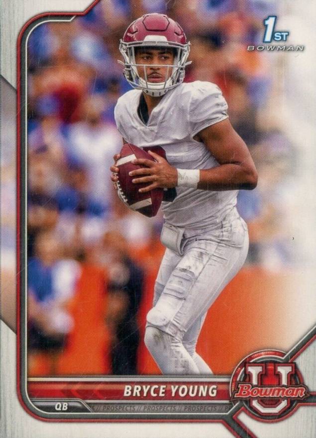 2021 Bowman University Paper Prospects Bryce Young #4 Football Card