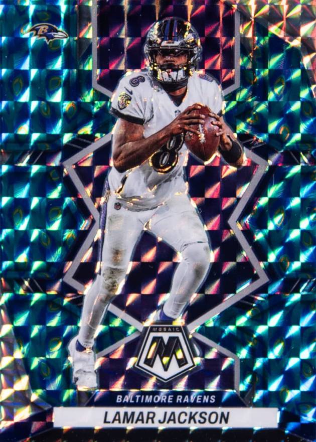 2022 Panini Mosaic Lamar Jackson #13 Football Card