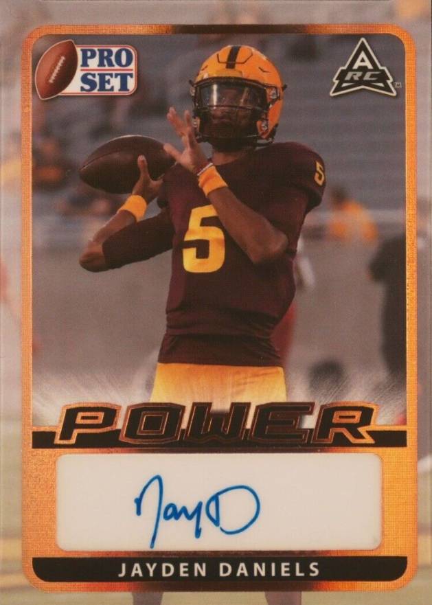 2021 Leaf Pro Set Power Autographs Jayden Daniels #JD1 Football Card