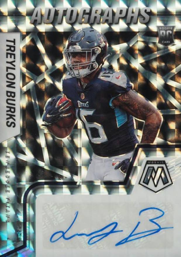 2022 Panini Mosaic Rookie Autograph Mosaic Treylon Burks #RAMTB Football Card