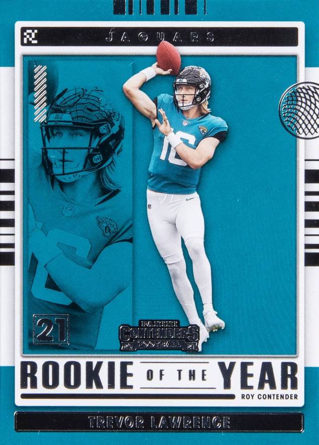 2021 Panini Contenders Rookie of the Year Contenders Trevor Lawrence #ROYTLR Football Card